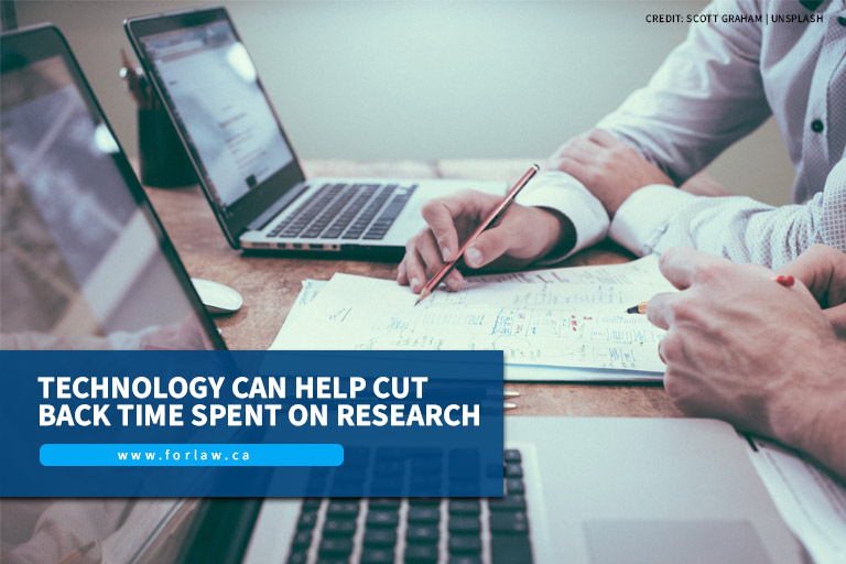 Technology can help cut back time spent on research